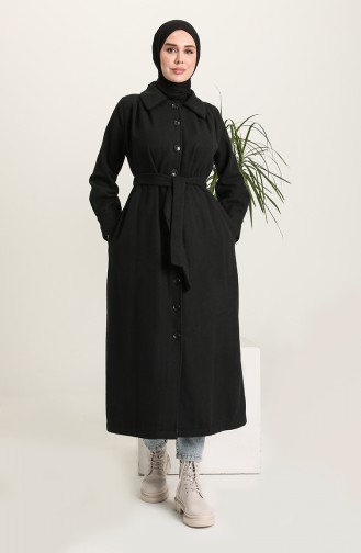 معطف طويل أسود 4554-01