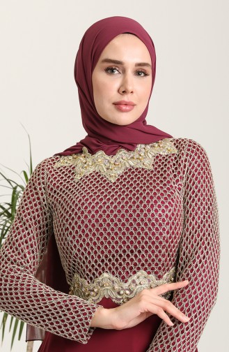 Goldgelb Hijab-Abendkleider 1102-01