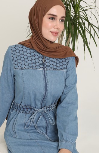 Jeansblau Abayas 9305A-02