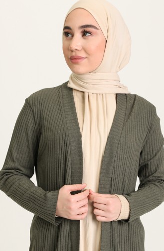 Khaki Strickjacke 0002-05