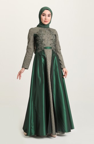 robe voile verte