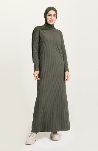 Khaki Hijab Dress 0001-05