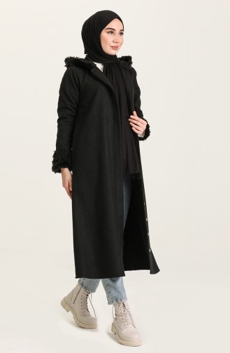 معطف طويل أسود 2166-01
