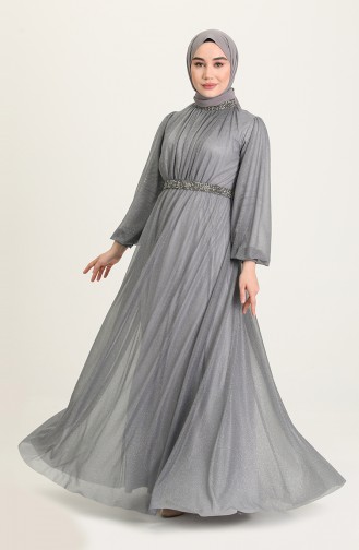 Habillé Hijab Gris 5501-18