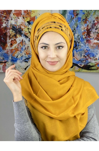 Mustard Ready to Wear Turban 7ARLKHZŞL43-01