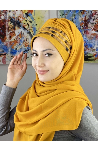 Mustard Ready to Wear Turban 7ARLKHZŞL43-01