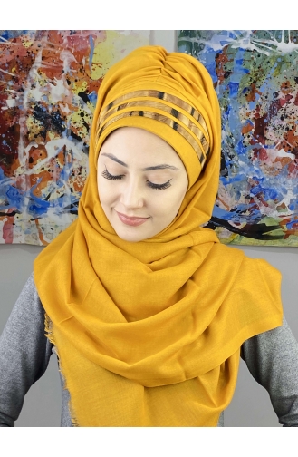 Mustard Ready to Wear Turban 7ARLKHZŞL43-01