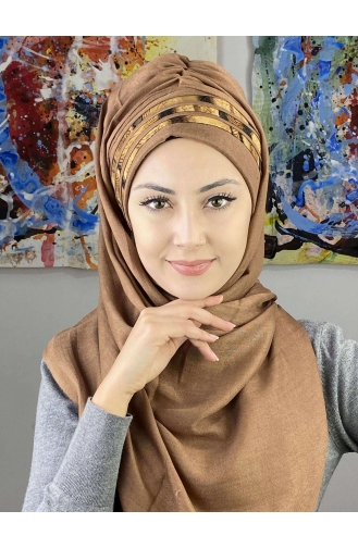 Hellbraun Praktischer Turban 7ARLKHZŞL43-02