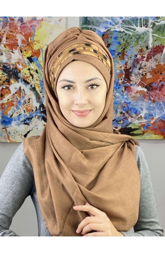 Hellbraun Praktischer Turban 7ARLKHZŞL43-02