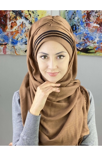 Light Brown Ready to wear Turban 7ARLKHZŞL39-01