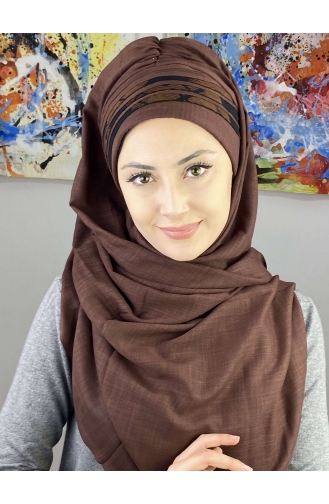 Dark Brown Ready to wear Turban 7ARLKHZŞL39-03