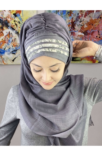 Grau Praktischer Turban 7ARLKHZŞL47-02