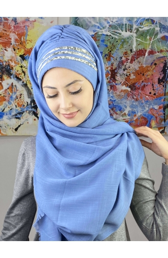 Himmelblau Praktischer Turban 7ARLKHZŞL47-03