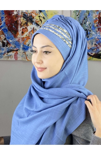 Turban Pret-a-Porter Bleu Ciel 7ARLKHZŞL47-03