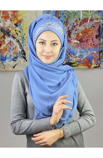 Turban Pret-a-Porter Bleu Ciel 7ARLKHZŞL47-03