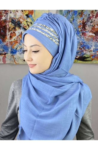 Himmelblau Praktischer Turban 7ARLKHZŞL47-03