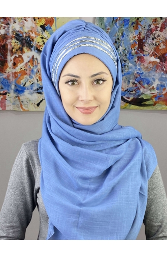 Sky Blue Ready to wear Turban 7ARLKHZŞL47-03