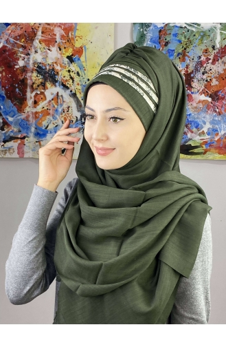 Dark Green Ready to wear Turban 7ARLKHZŞL47-04