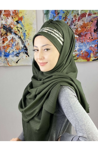 Dark Green Ready to wear Turban 7ARLKHZŞL47-04