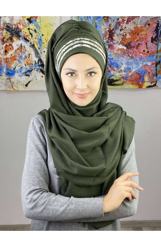 Dark Green Ready to wear Turban 7ARLKHZŞL47-04