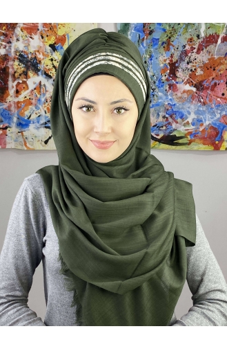 Dark Green Ready to wear Turban 7ARLKHZŞL47-04