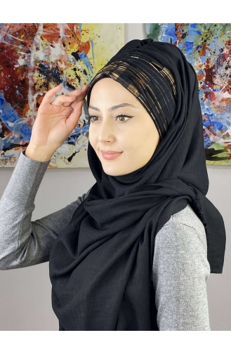 Black Ready to Wear Turban 7ARLKHZŞL56-01