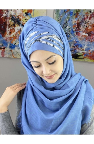 Sky Blue Ready to wear Turban 7ARLKHZŞL08-05