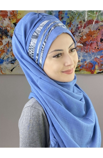 Sky Blue Ready to wear Turban 7ARLKHZŞL08-05