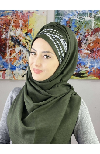 على استعداد لارتداء التوربان أخضر داكن 7ARLKHZŞL08-07