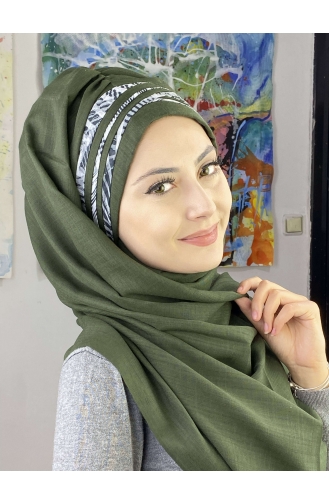 على استعداد لارتداء التوربان أخضر داكن 7ARLKHZŞL08-07