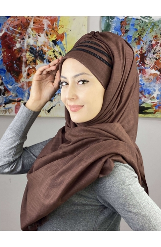 Dunkelbraun Praktischer Turban 7ARLKHZŞL38-01