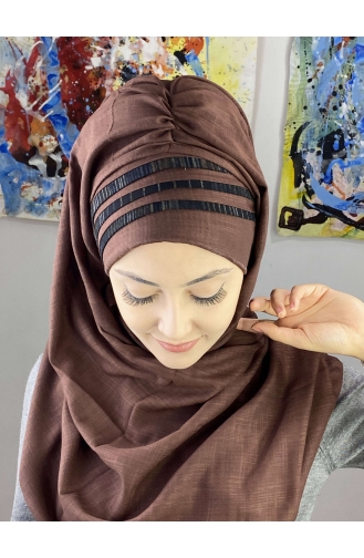 Dunkelbraun Praktischer Turban 7ARLKHZŞL38-01