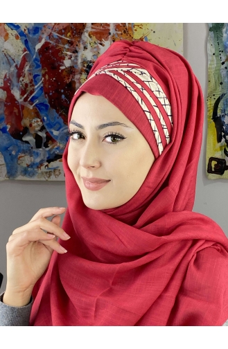 Light Claret Red Ready to wear Turban 7ARLKHZŞL16-04