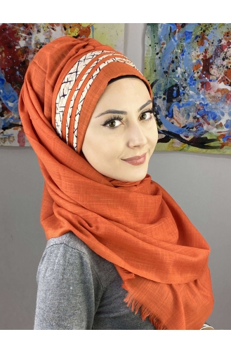 Orange Ready to wear Turban 7ARLKHZŞL16-09