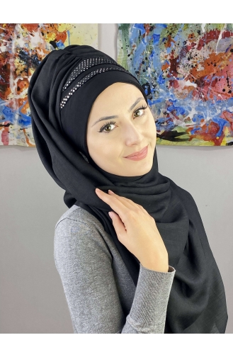 Schwarz Praktischer Turban 7ARLKHZŞL58-01