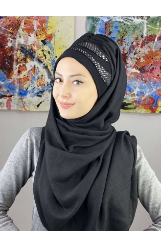 Schwarz Praktischer Turban 7ARLKHZŞL58-01