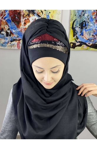 Black Ready to Wear Turban 7ARLKHZŞL59-01