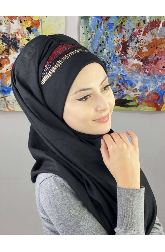 Black Ready to Wear Turban 7ARLKHZŞL59-01