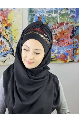 Black Ready to wear Turban 7ARLKHZŞL59-01