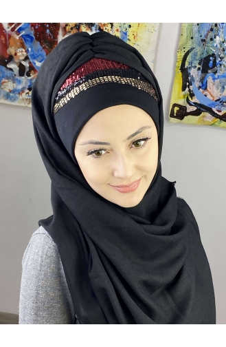 Black Ready to wear Turban 7ARLKHZŞL59-01