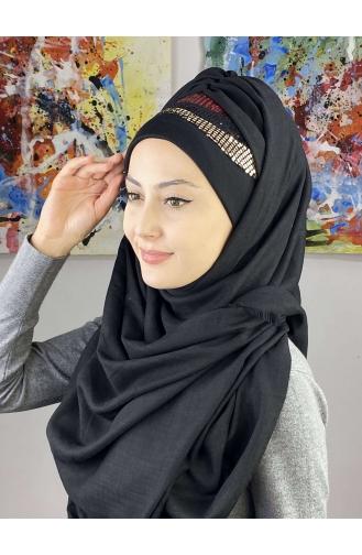 Black Ready to Wear Turban 7ARLKHZŞL59-01