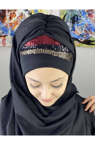 Black Ready to wear Turban 7ARLKHZŞL59-01