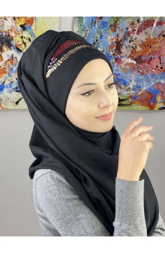 Black Ready to Wear Turban 7ARLKHZŞL59-01