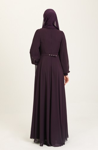 Dunkelviolett Hijab-Abendkleider 5422-15