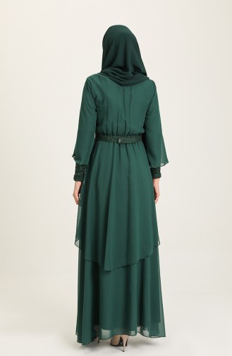 Smaragdgrün Hijab-Abendkleider 5489-06