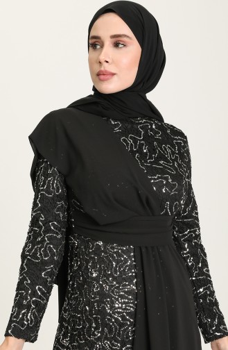 Habillé Hijab Noir 5618-02