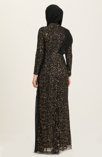 Black Hijab Evening Dress 5618-05