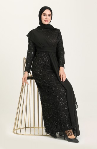 Habillé Hijab Noir 5618-06