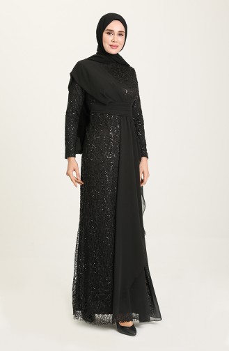 Habillé Hijab Noir 5618-06