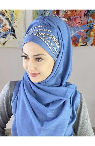 Turban Pret-a-Porter Bleu 7ARLKHZŞL25-02